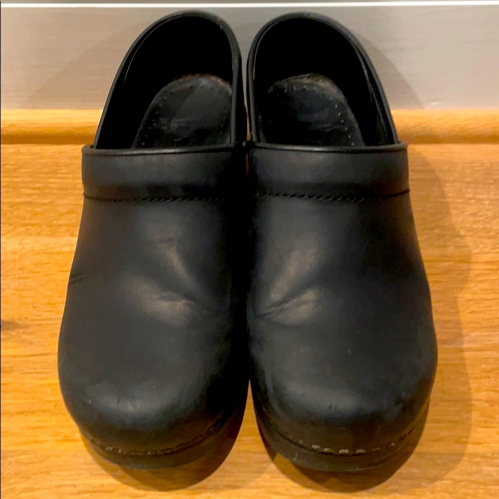 Dansko black clogs 38